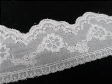 Embroidered Cotton Lace Trim